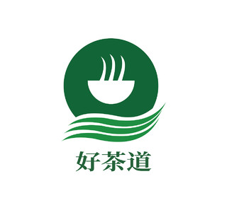 绿色商务茶叶行业茶庄logo标识设计茶叶logo